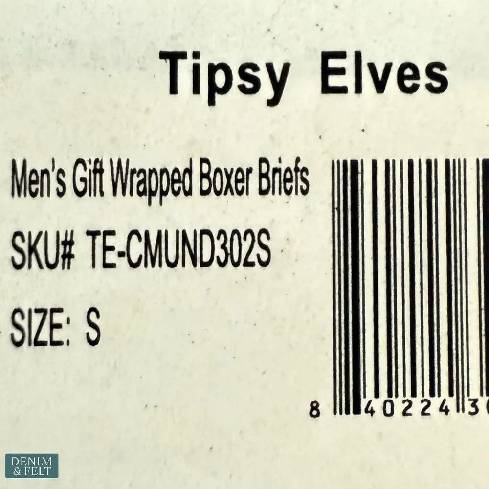 NEW Tipsy Elves Men’s Gift Wrapped Boxer Briefs Funny‎ Holiday Underwear